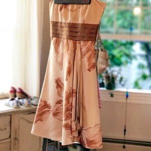 Anthropologie Odille Silk Honey Watercolor Dress